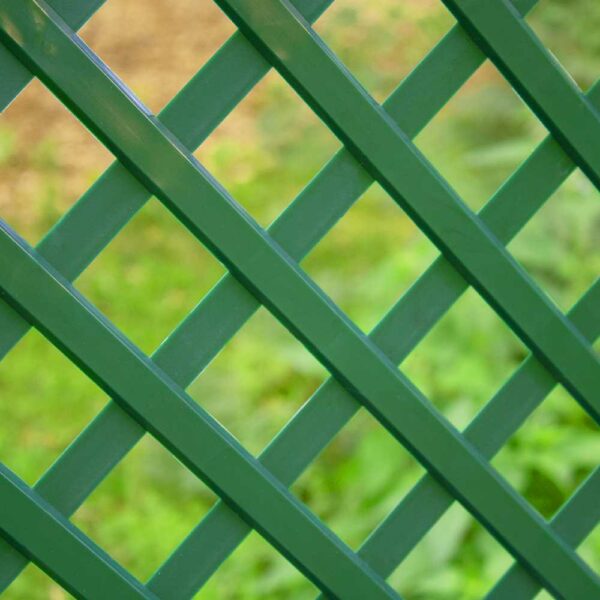 KHW Pflanzkasten (100 cm) mit mittigen Spalier in grün Detail Spalier