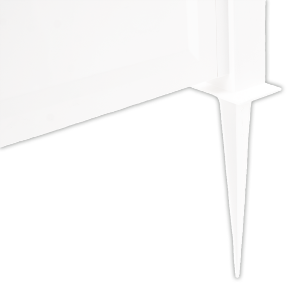 KHW Spalier (100 cm) in weiß freigestellt Detail Erdspieß