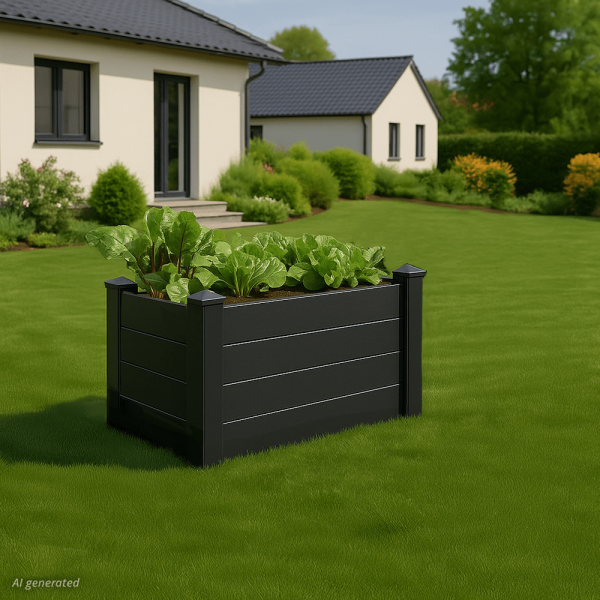 KHW Hochbeet Demeter M schmal im Garten