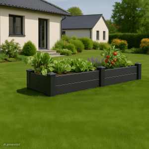 KHW Hochbeet Demeter L schmal im Garten