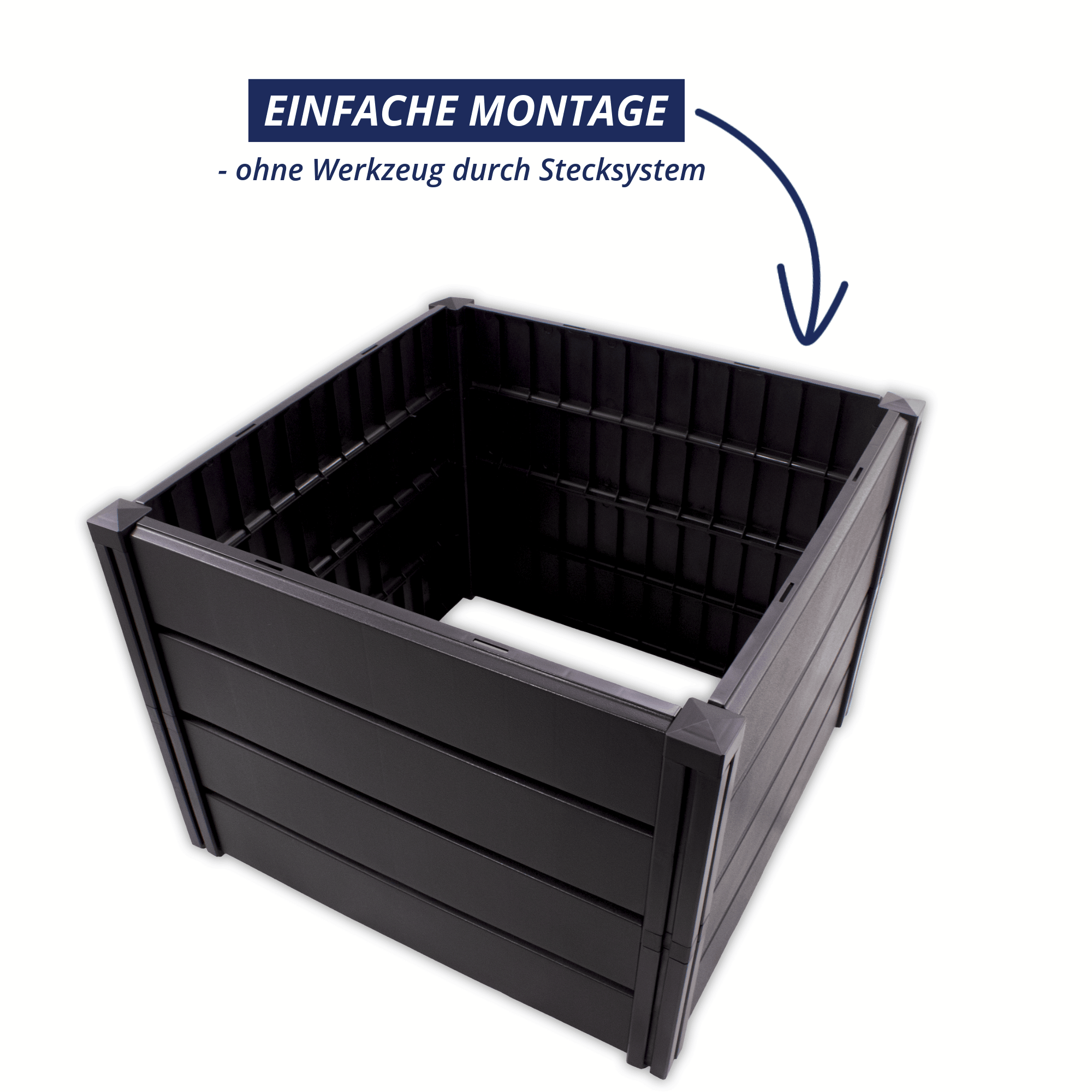 Hochbeet „Demeter M“ mit Stecksystem für einfache, werkzeuglose Montage.